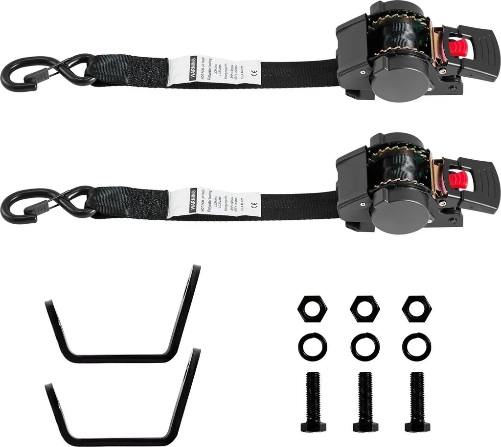 Sangle de sécurité pour roue de remorque et SUV - Traction 748 kg noir
