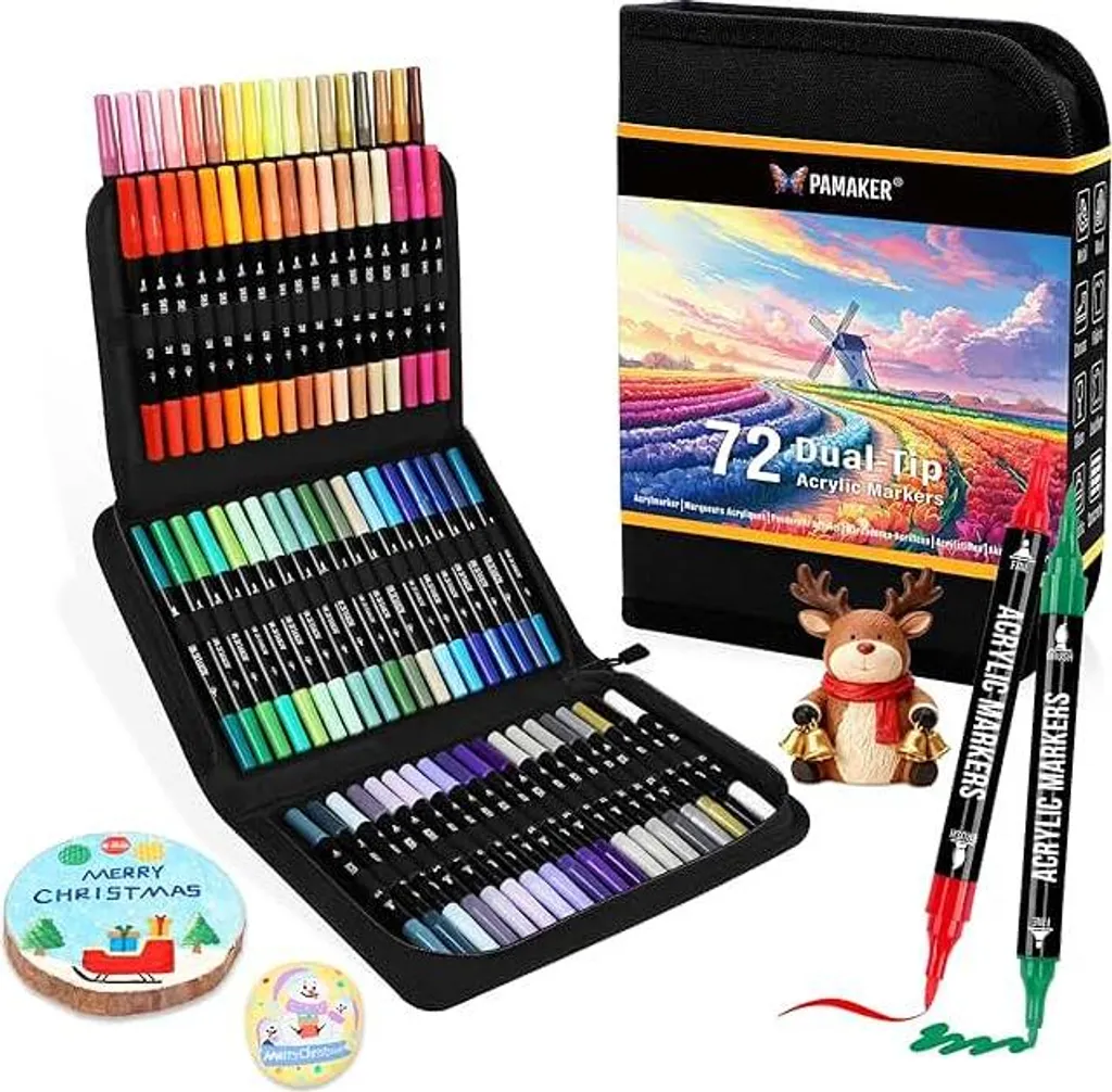 72 Pennarelli Acrilici Professionali per Bambini e Progetti DIY