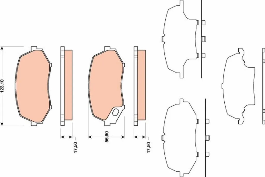 Jeu de plaquettes de frein avant pour VW Golf IV 1J TRW GDB3486 Qualité
