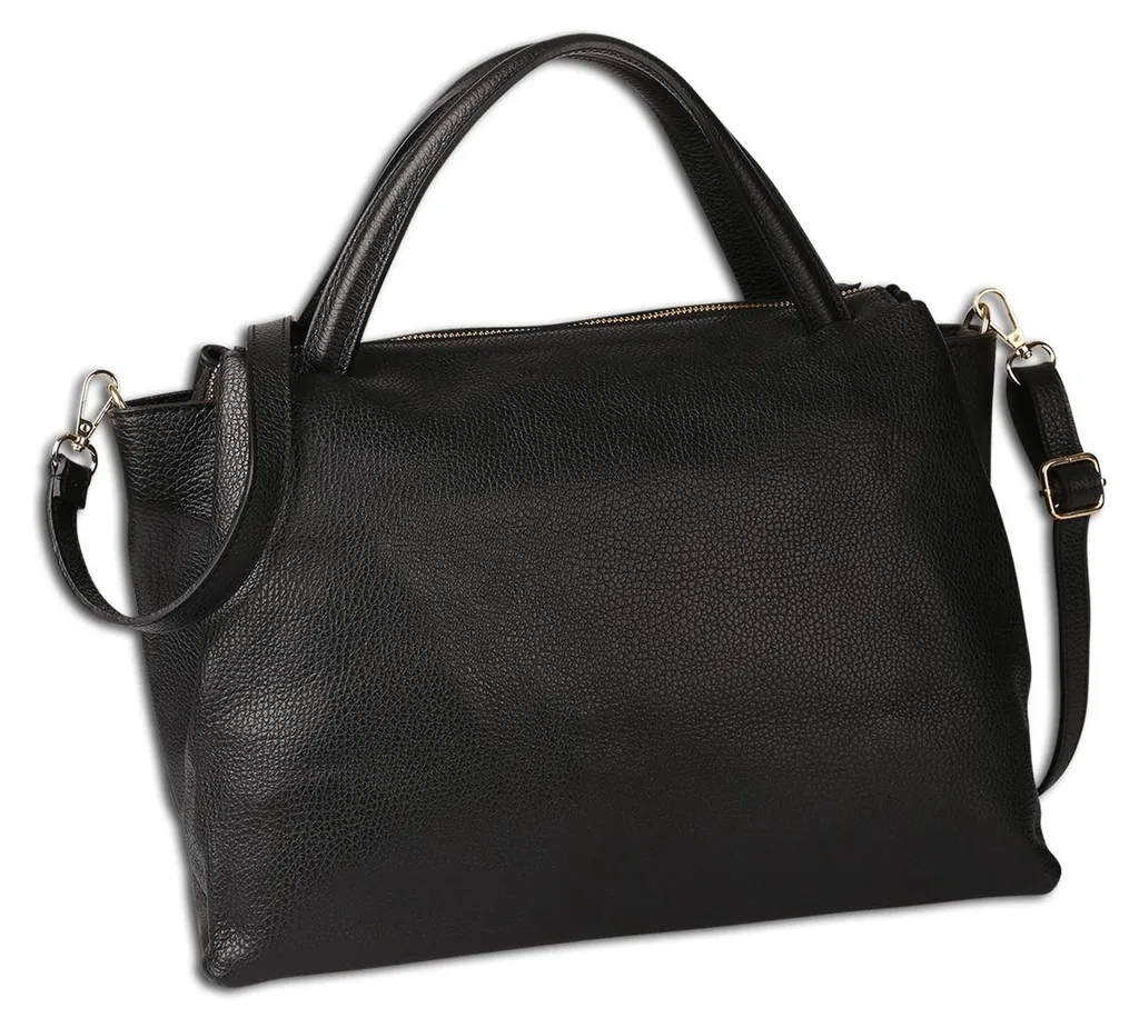 Grand sac cabas noir pour femme - Format 36 cm Toscanto chic et sobre