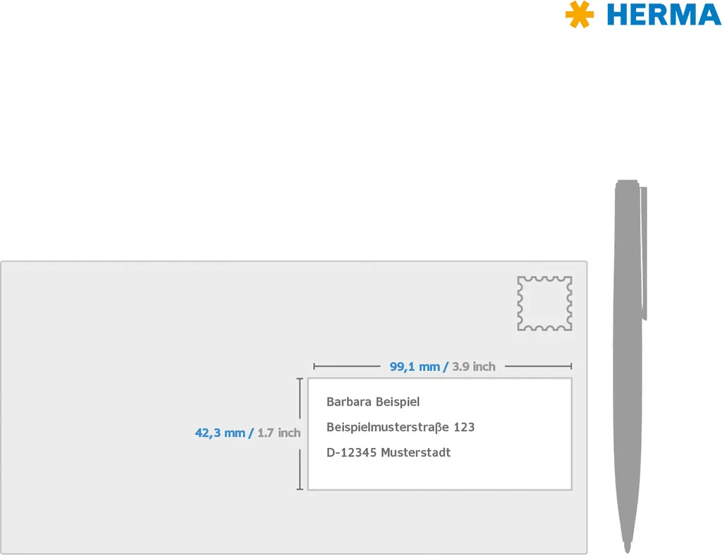 HERMA 99,1x42,3 mm Etichette Universali A4 - Alta Velocità Stampa - 5
