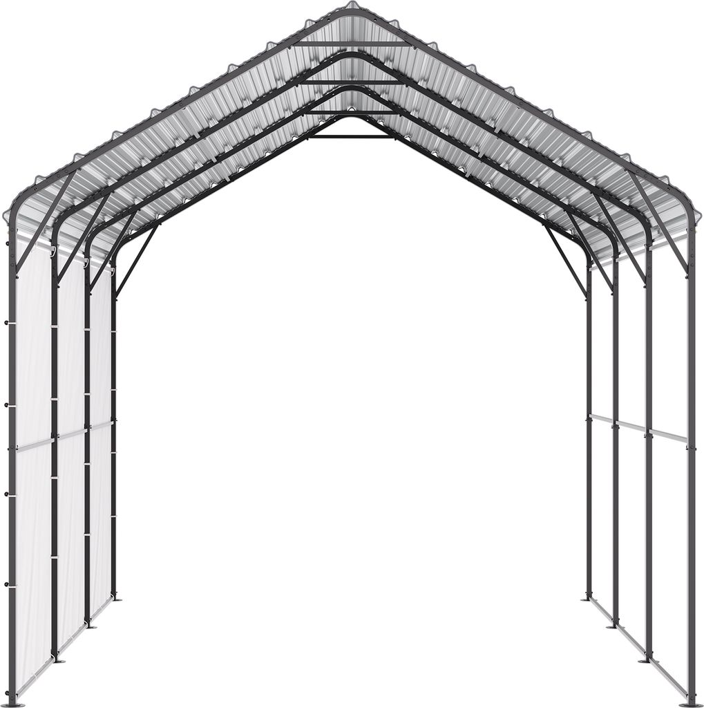 SucceBuy 10' x 15' Robuster Metall-Carport, Autounterstand für Boote im Freien