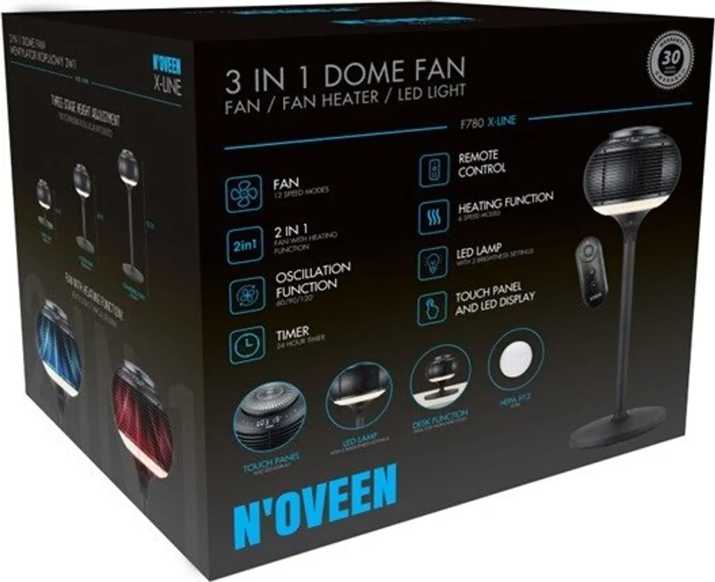 Ventilateur Chauffant Noveen F780 1200W - Idéal pour Bureau et Chambre