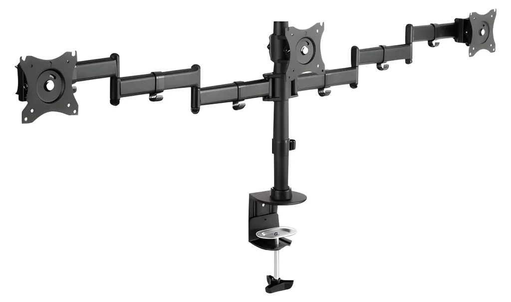Support Triple Écran Articulé Max 8kg par Bras pour Moniteurs 27 Pouces - 5