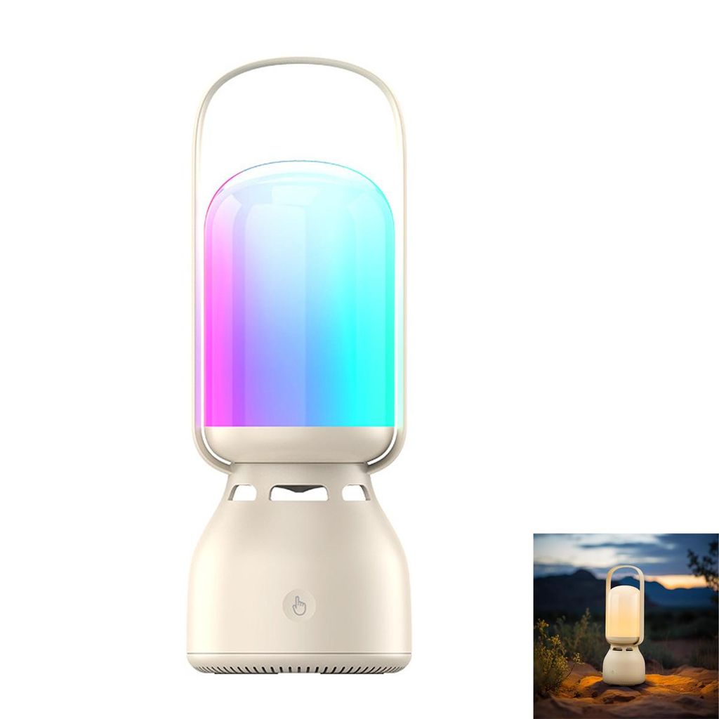 Multifunktionale Outdoor-Campingleuchte mit Bluetooth-Sound, 3 Helligkeiten & 1800mAh Akku – ideal für Camping, Garten und Events