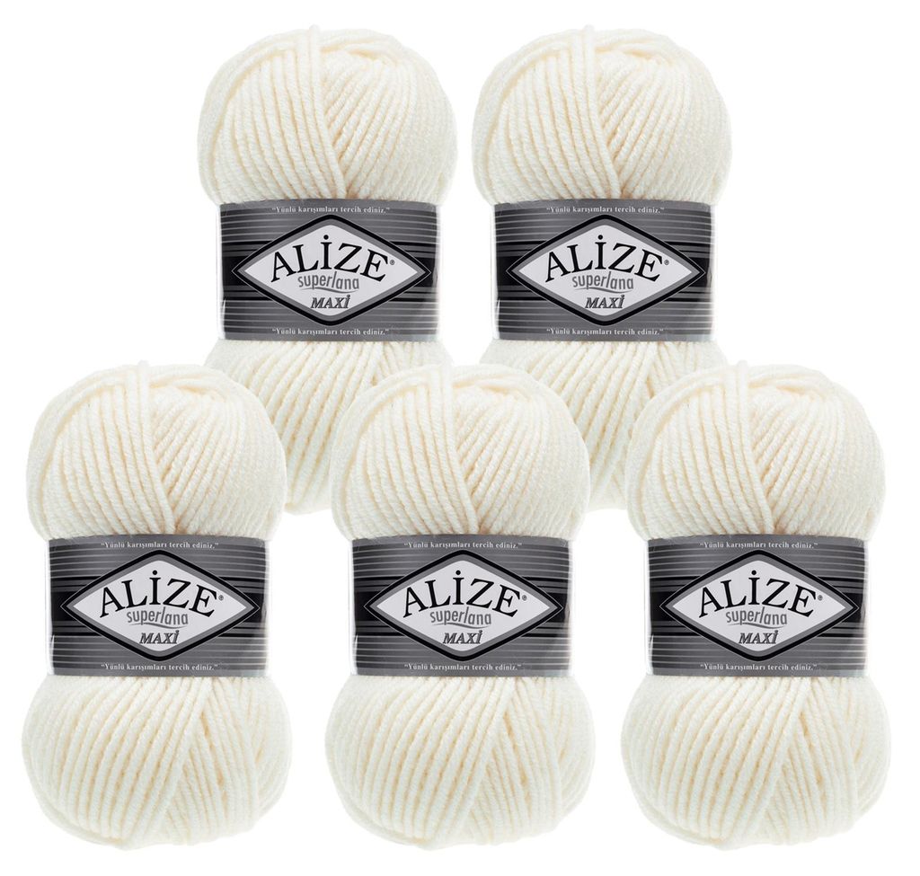500g Strickgarn Strickwolle Alize Superlana Maxi 25% Wolle, Produktbild 