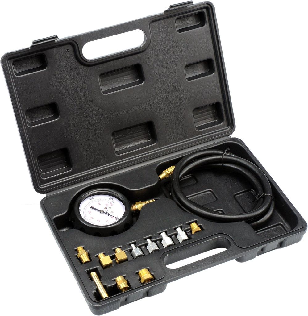 Manometr do oleju 0–500 psi / 0–35 bar z 12 adapterami Zdjęcie produktu 