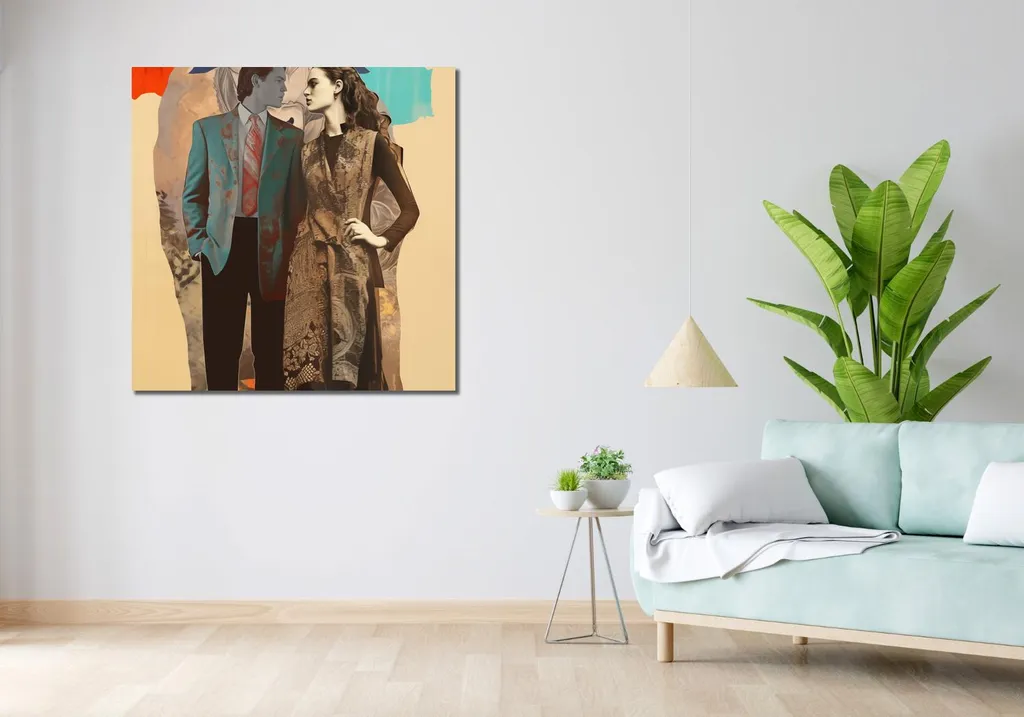 Toile Dialogue des Cultures 100x100 cm - Impression HD Grand Format