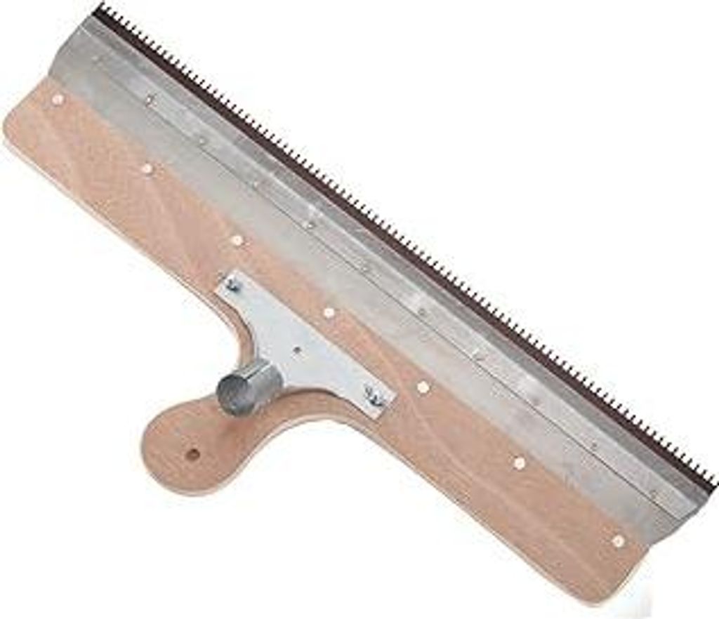 Lfhelper Großflächenrakel gezahnt 560mm Flächenrakel Flächenspachtel Stehrakel Rakel mit Steckvorrichtung, Zahnbreite: ca. 2mm, Zahnhöhe: ca. ...