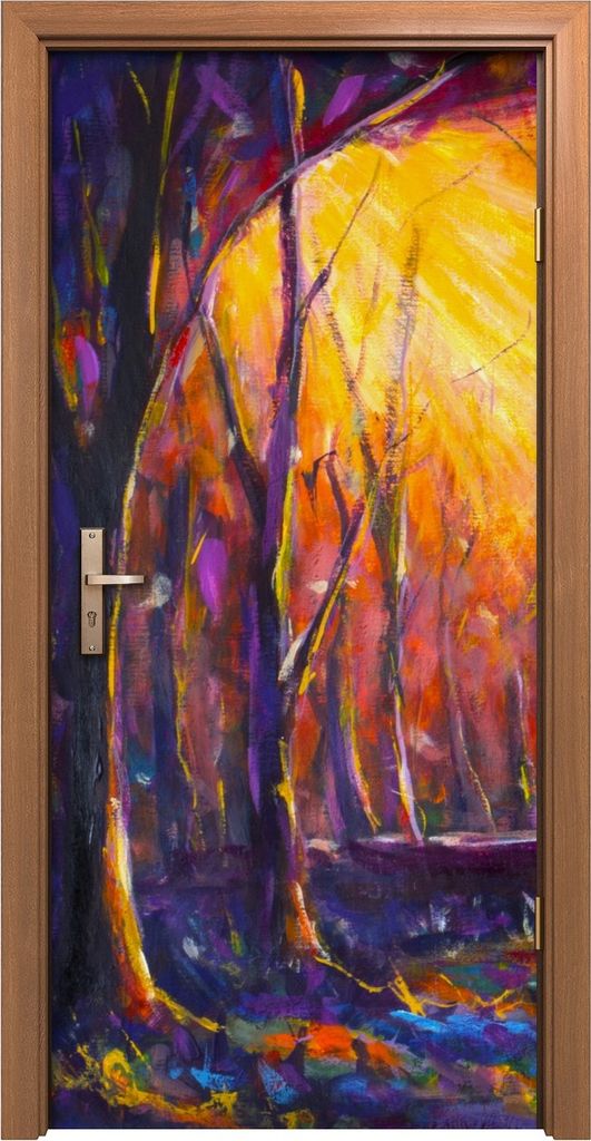 Türposter 90x200 cm Türaufkleber Türtapete Türfolie Klebefolie Moderne impressionistische Malerei