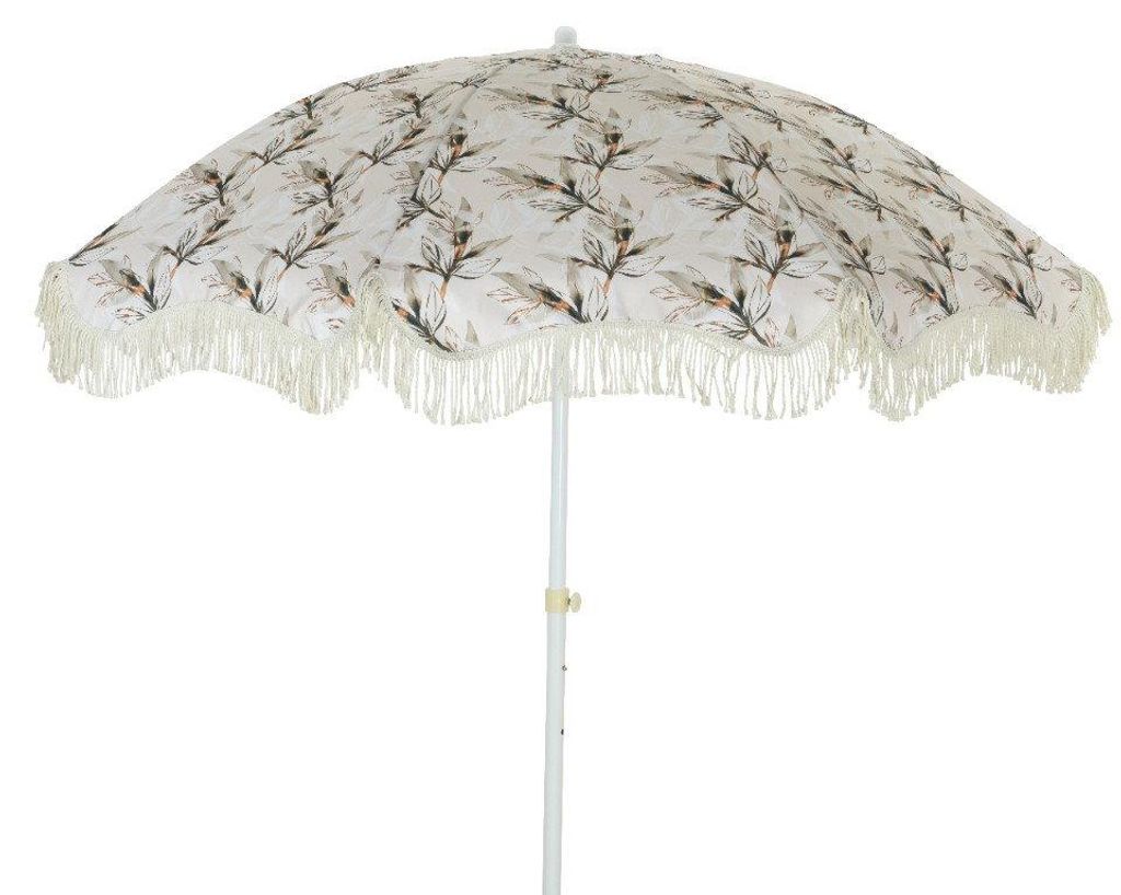 Stabsonnenschirm Polyester Durchmesser 180 cm, Höhe 200 cm, cremefarben, Decoris