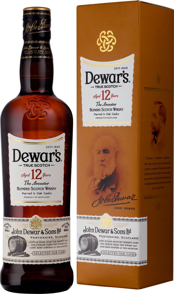 Dewar's 12 Jahre Blended Scotch Whisky in Geschenkpackung | 40 % vol | 0,7 l