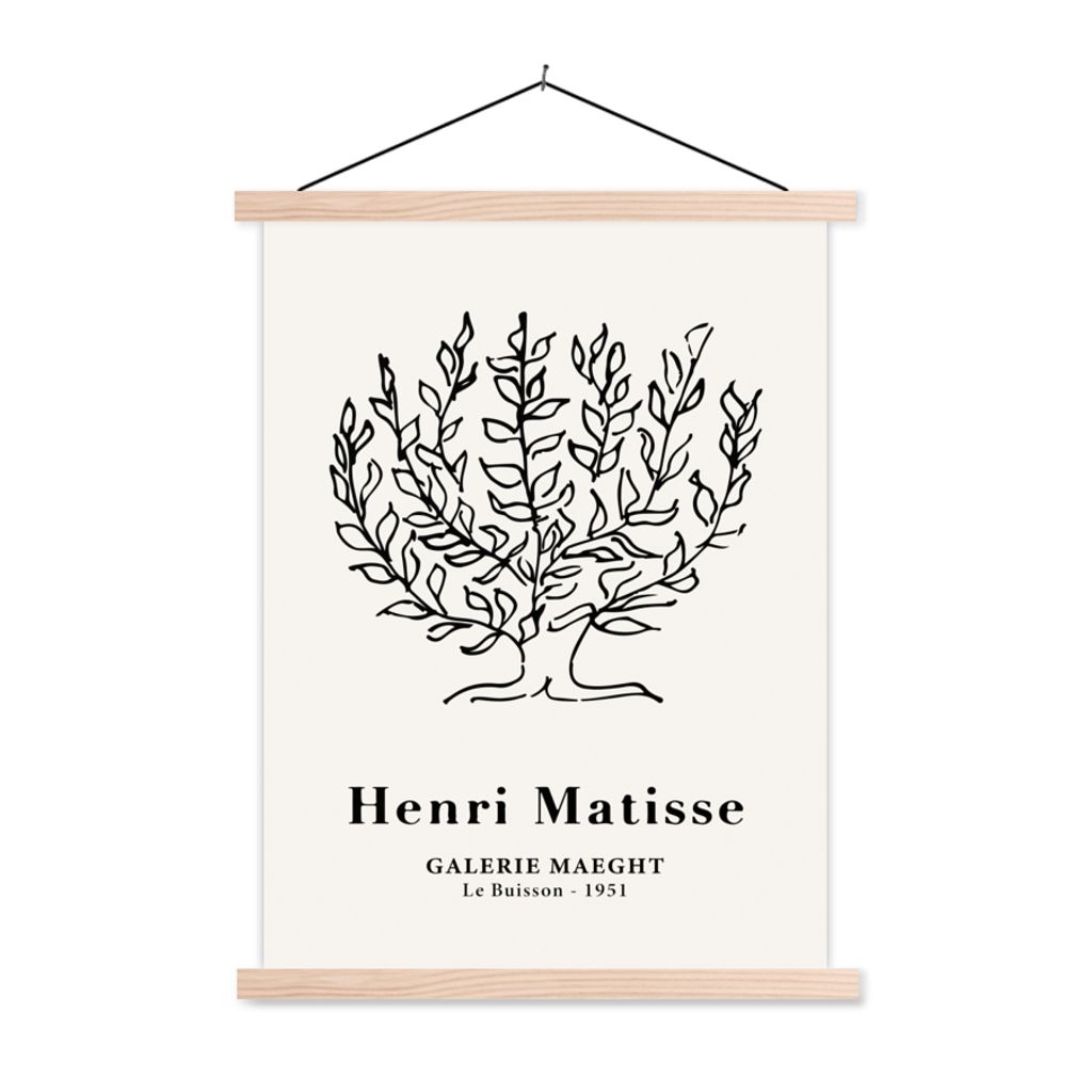 MuchoWow Textilposter Matisse - Baum - Natur - Alte Meister 60x80 cm mit holzfarbenen Rahmen - Wandbild