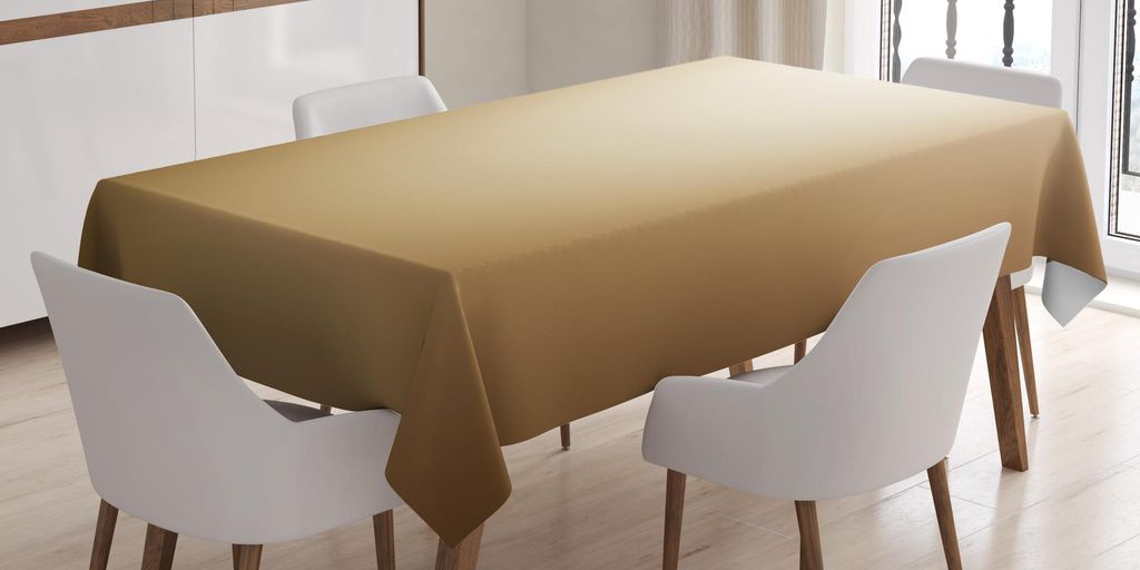 ABAKUHAUS Braun Tischdecke, Abstrakte Steigungsanzeige-weiches blasses Braun farbiger einfacher moderner Digital-Entwurf, 140 x 240 cm, Hellbraun C...