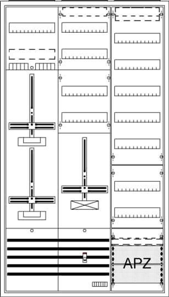 Armoire complète AP3Pkt.A392Z1S+2RE1V - Armoire à compteurs Image du produit 