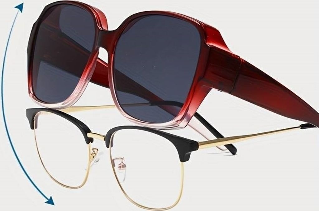 GKA A Überzieh Sonnenbrille für Brillenträger rot Fit Over Produktbild