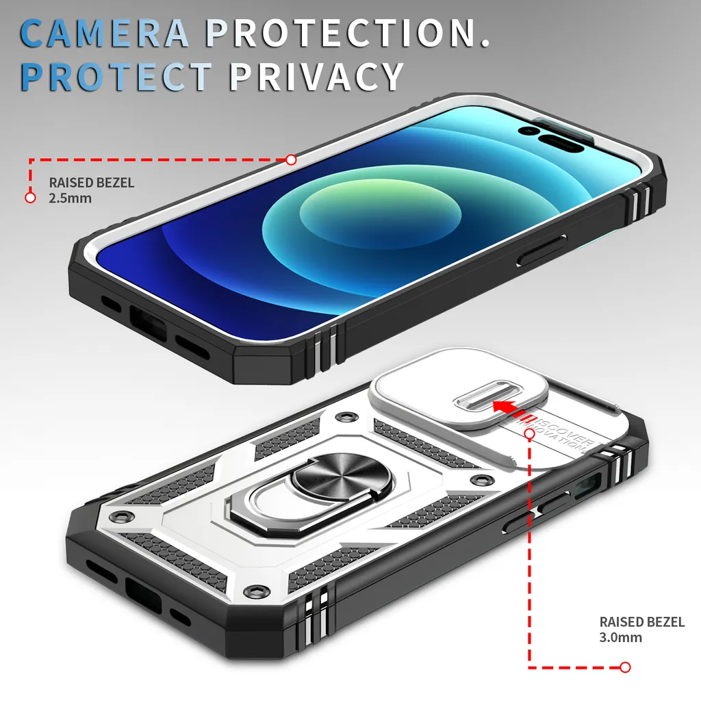 Custodia Bianca iPhone 15 Pro Max per Viaggiatori con Porta Carte - 7