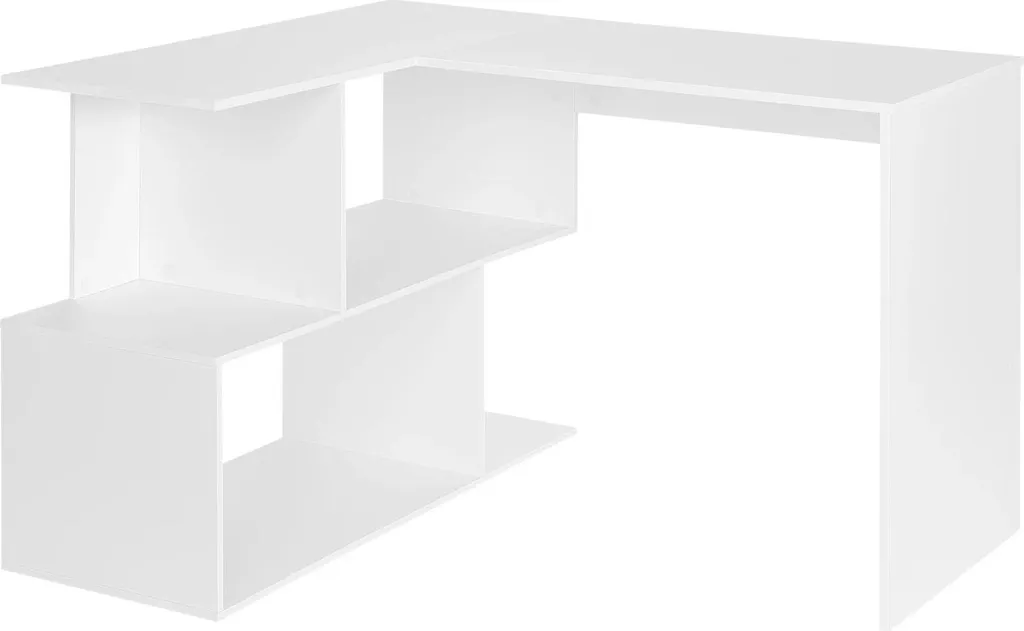 Bureau d'angle gain de place pour petit espace, bois de pin blanc L