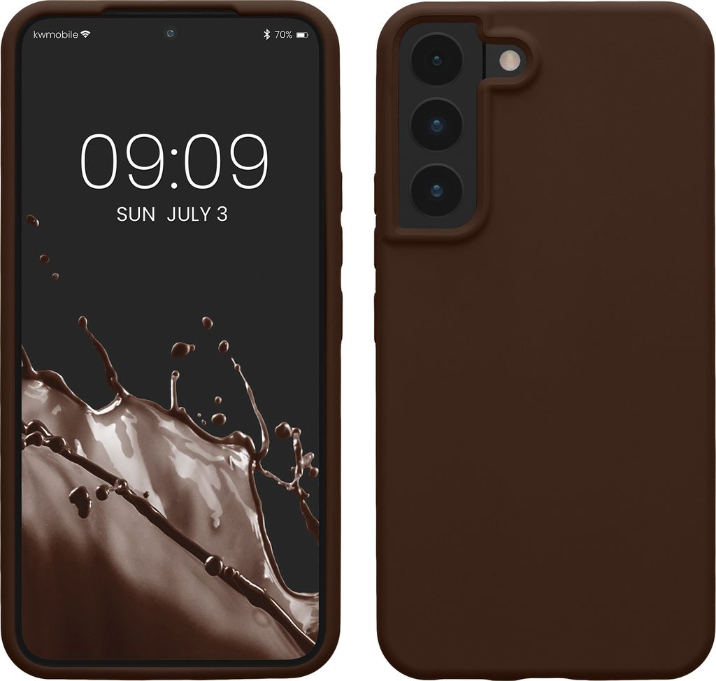 kwmobile Schutzhülle kompatibel mit Samsung S22 Hülle - Silikon Case Handyhülle S22 - Handyhülle Samsung S22 weiche Oberfläche - kabelloses La...