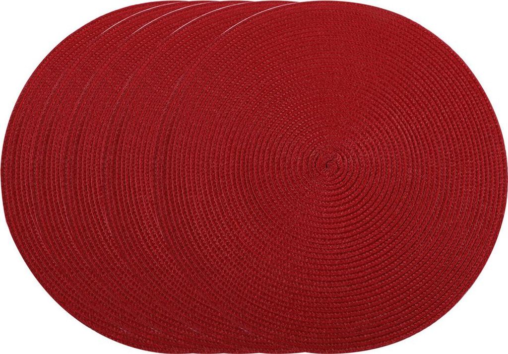 Runder Tischuntersetzer Für Teller Küchenmatte 38 Cm Rot