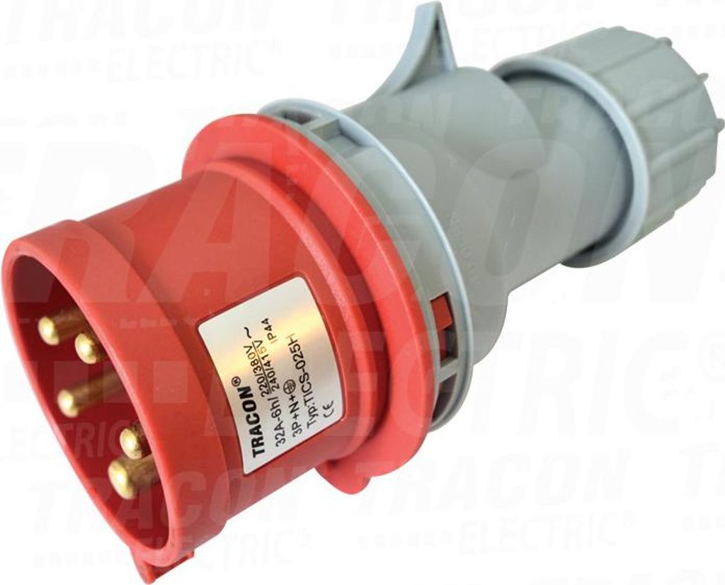 Netzstecker 32A 400V 3P+N+E IP44 mit Drossel