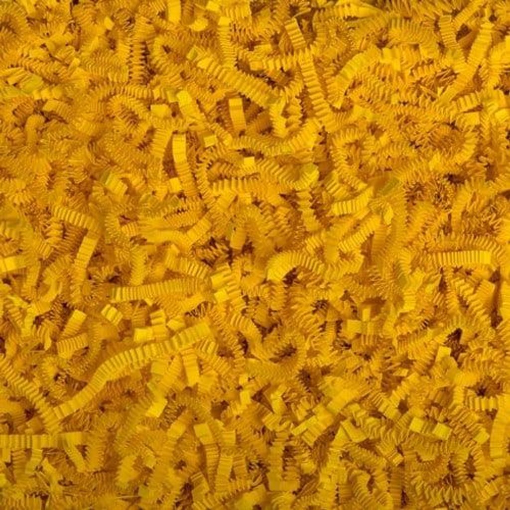 Dekorativer Füllstoff für Geschenke ZigZagDeluxe gelb 1 kg