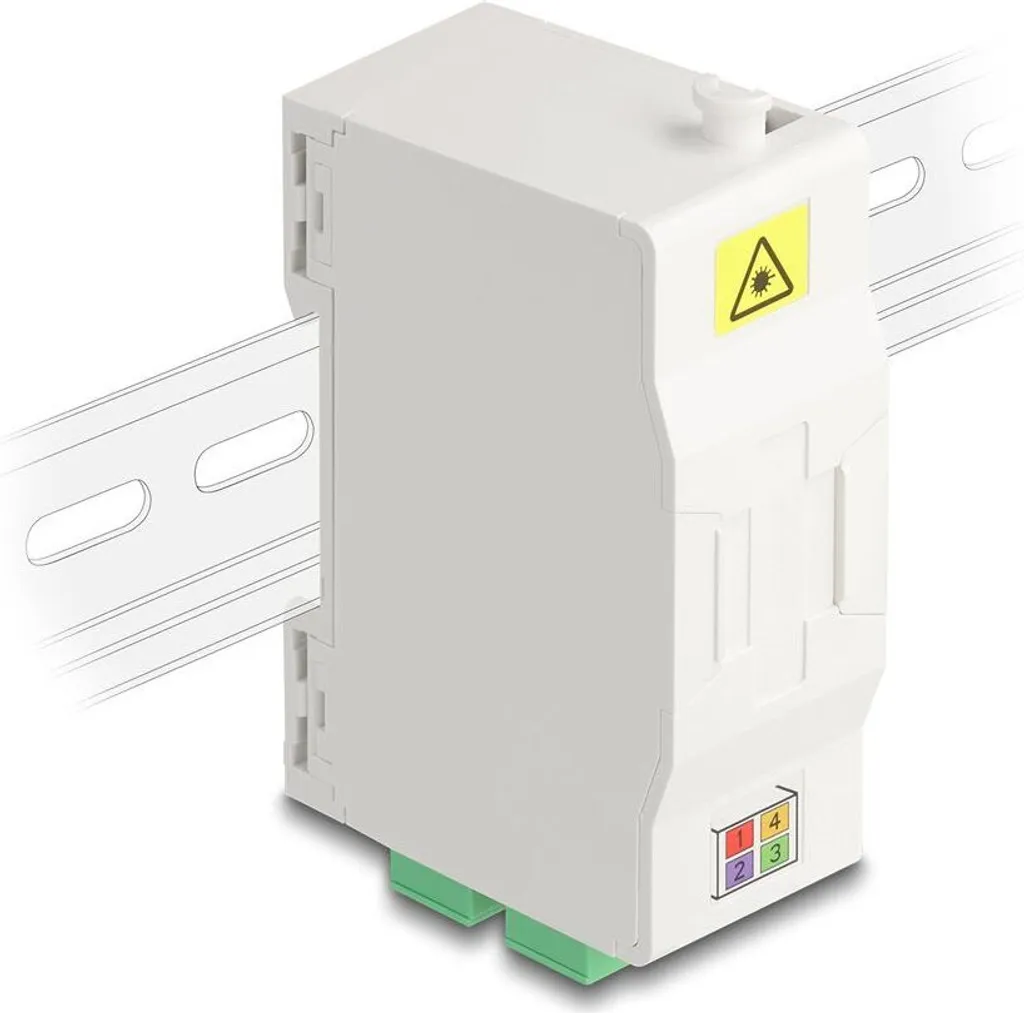DELOCK LWL Boîtier de Connexion Rail DIN avec Support d'Épissure SC-APC