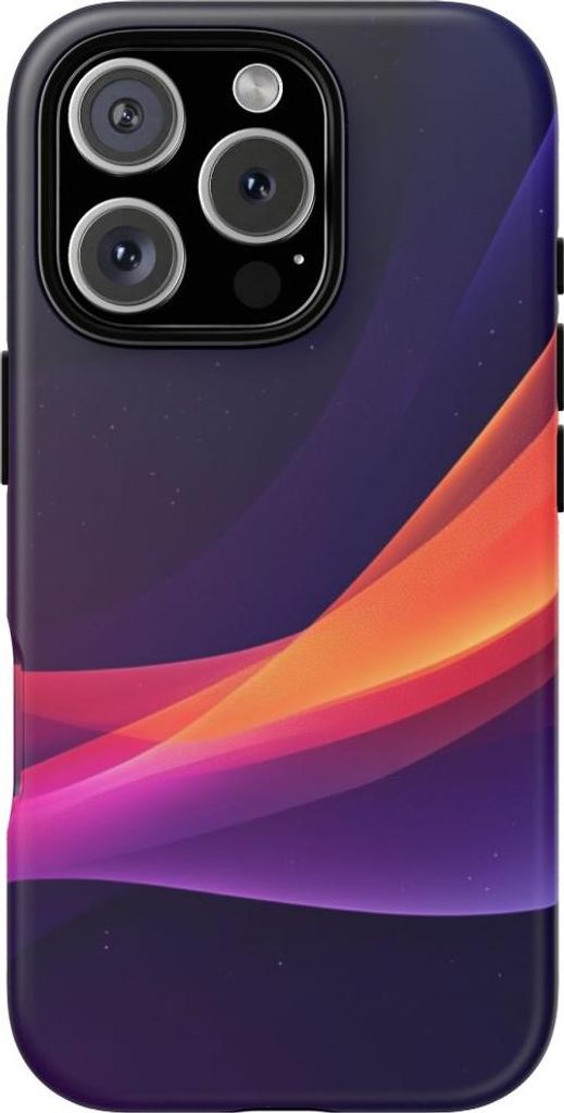 Abstraktes, farbenfrohes Wellenmuster – Handyhülle Kompatibel mit iPhone 16 Pro