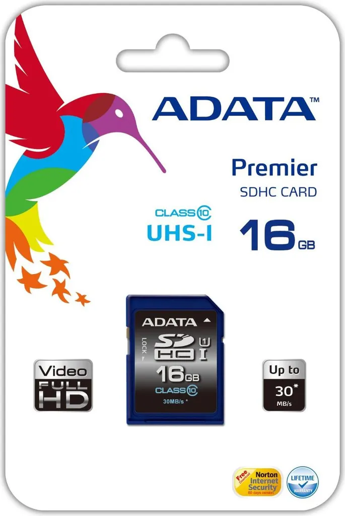 Carte mémoire ADATA ASDH16GUICL10 16 Go Classe 10 pour vidéo Full HD