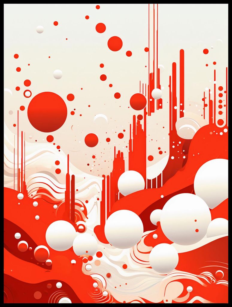 Plakat 60x80cm Blutrote Vibrationen