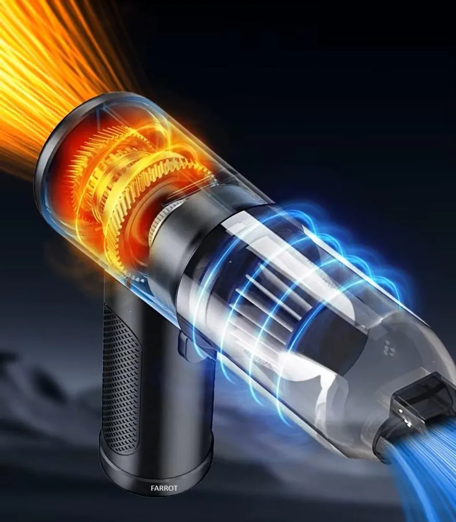 Aspirapolvere Auto Potente Senza Fili: Mini Soffiatore Turbo 2-in-1 - 5