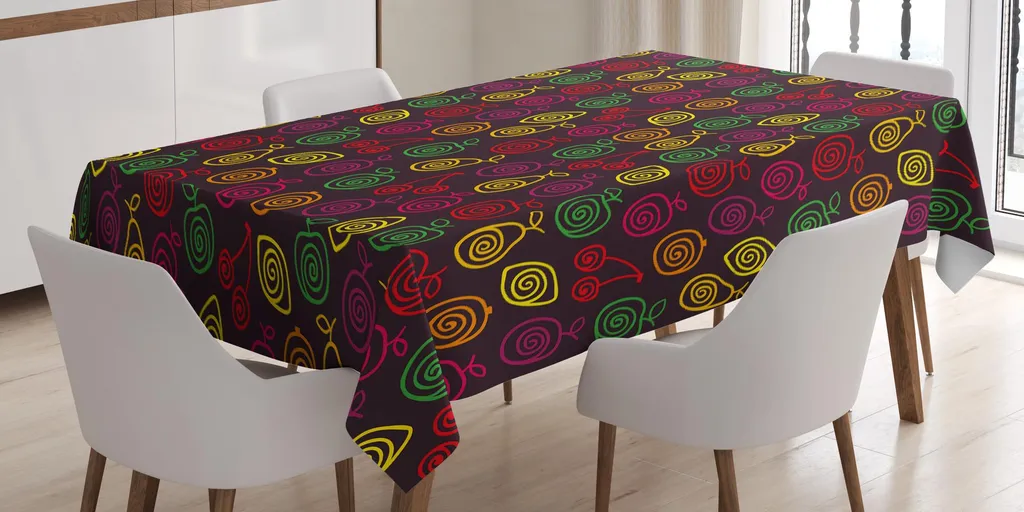 ABAKUHAUS Tovaglia Rotonda Con Motivi Frutta, Anguria, Kiwi E Avocado Tovaglia Circolare Per Sala Da Pranzo E Cucina 150 Cm Multicolore  S2 403396352