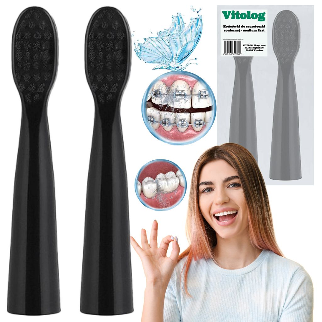 Köpfe Refills Schallzahnbürste Kopf Ersatz Medium 2 Stück