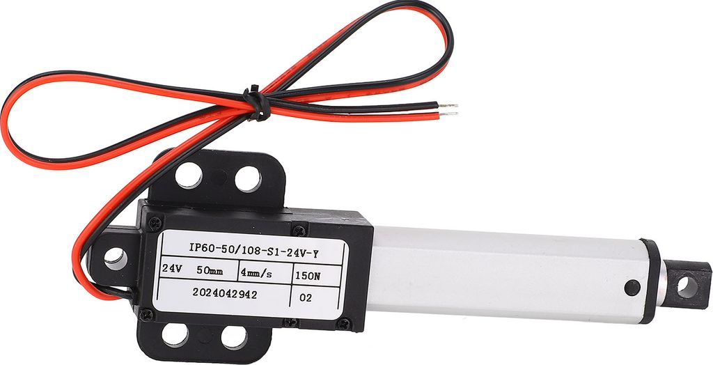 Elektrischer Mini-Linearantrieb 3W 50mm Hub 150N Schubkraft 4mm/s Geschwindigkeit Mini-Motion-Aktor mit Endschalter DC24V