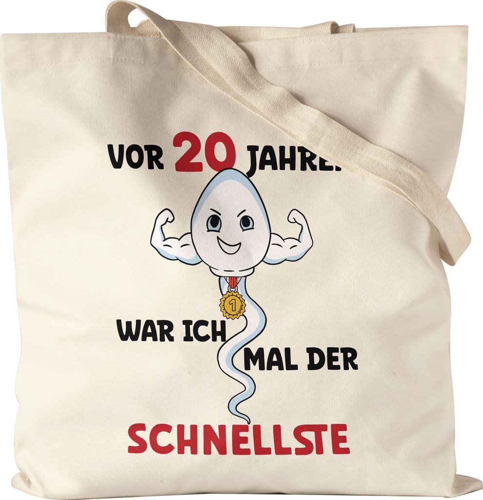 Vor 20 Jahren War Ich Mal Der Schnellste Jutebeutel Stoffbeutel Canvas 20. Geburtstag Happy Birthday Let's Party Alles Gute Feier
