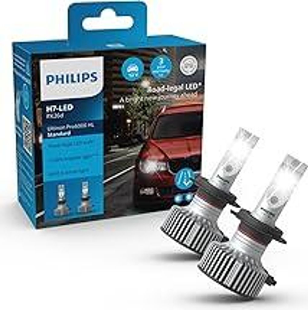 Philips Ultinon Pro6000 Standard H7-LED Scheinwerferlampe mit Straßenzulassung*, +220% helleres Licht**