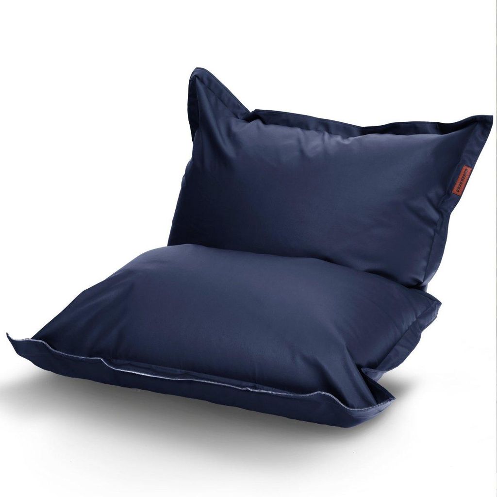 Green Bean XXL Riesen-Sitzsack aus Kunstleder mit EPS Perlen Füllung - 140 x 180 cm 380 Liter - Bean Bag Sitzkissen Sitzpuff Sitzsessel Bodenkis...