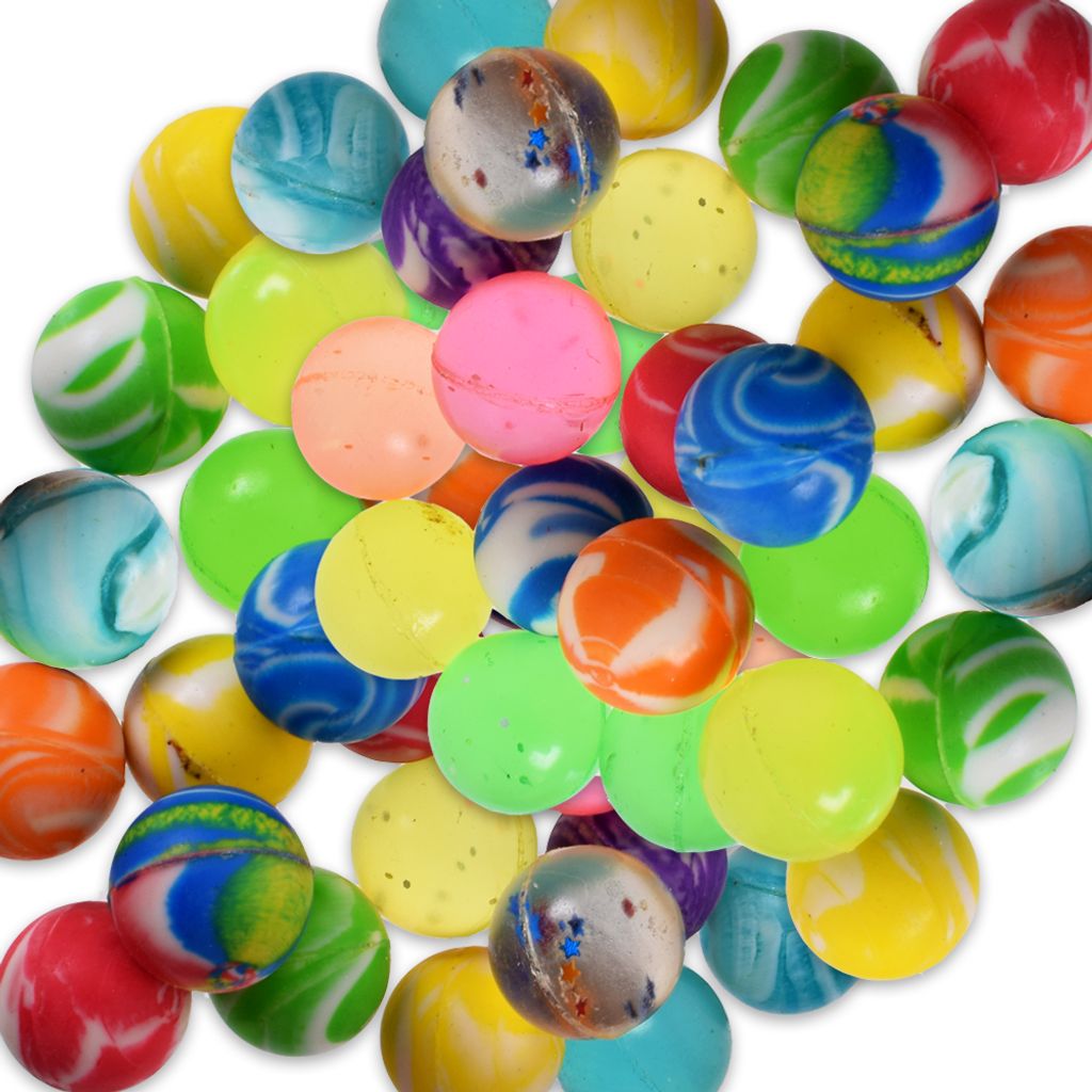 100 Stück Flummi 20mm Gummiball Bouncing Ball Springball Hüpfball Mitgebsel 