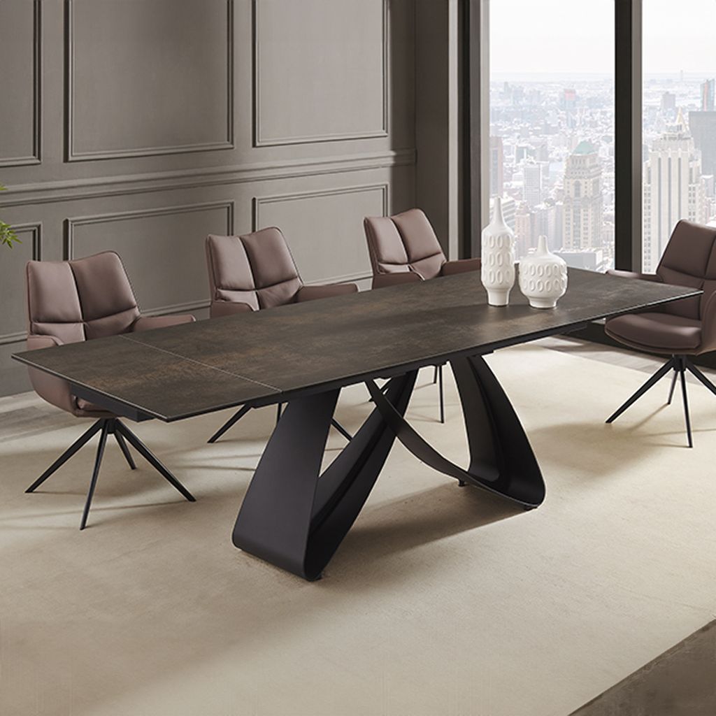 riess-ambiente Ausziehbarer Esstisch INFINITY 180-260cm graphit Keramik Marmor schwarz Metall Esszimmertisch Tisch Konferenztisch