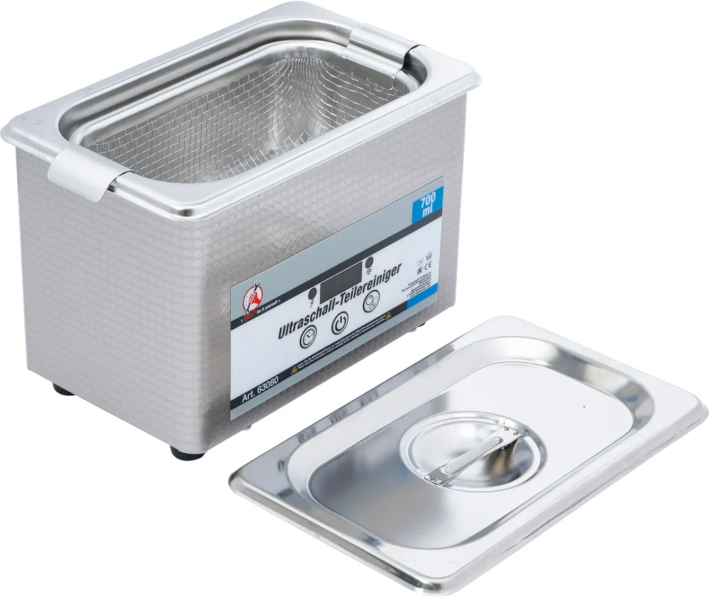 Nettoyeur Ultrasons 35W BGS 63080 Compact avec Cuve Inox 700 ml