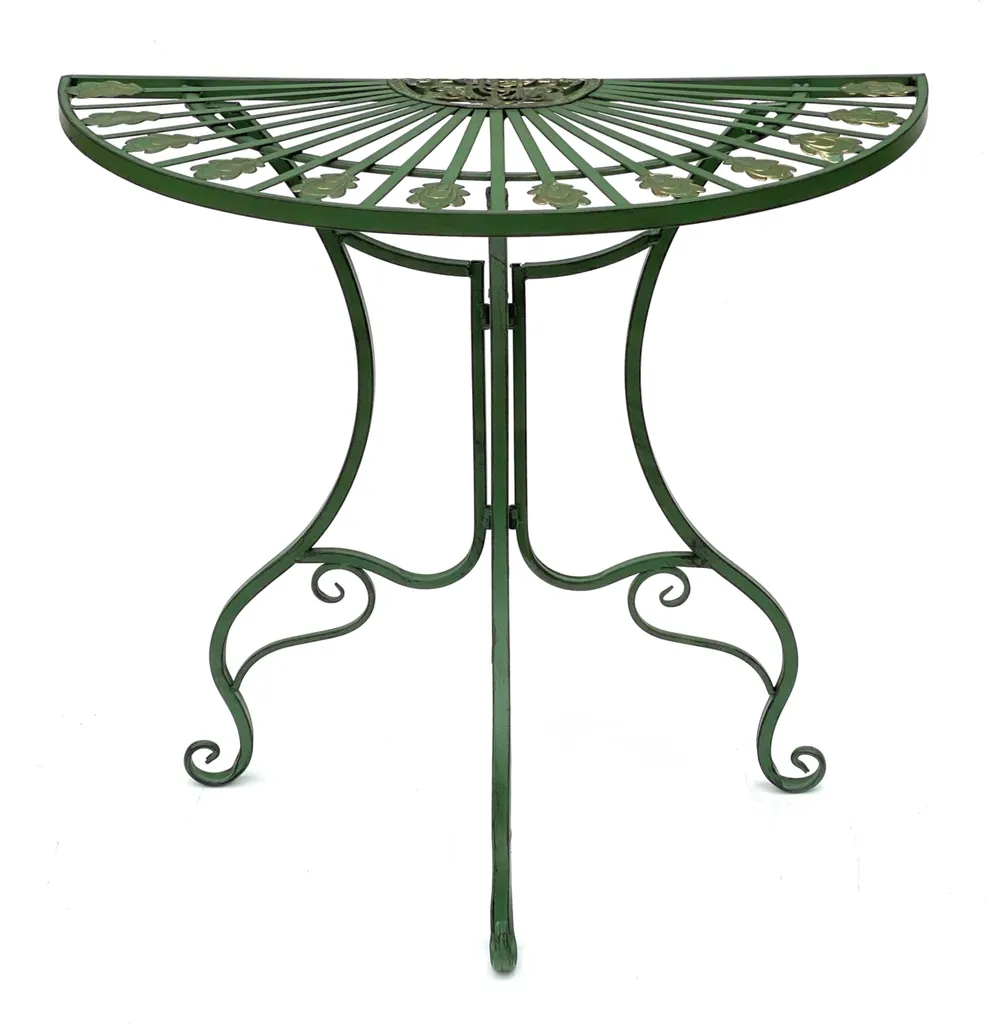 Table d'appoint murale pour entrée étroite console métal 80 cm design - 3