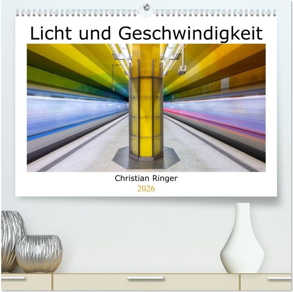 Licht und Geschwindigkeit (hochwertiger Premium Wandkalender 2026 DIN A2 quer), Kunstdruck in Hochglanz