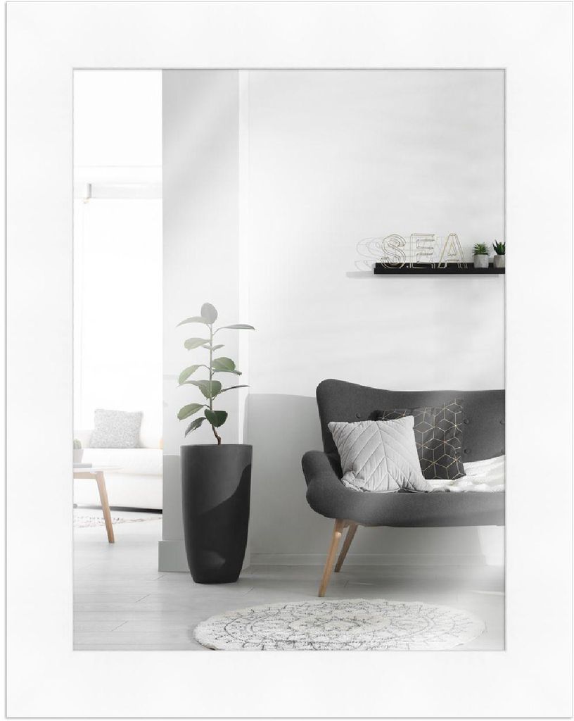 MendeFrames Wandspiegel H380 Klassisch 30x90 cm weiß