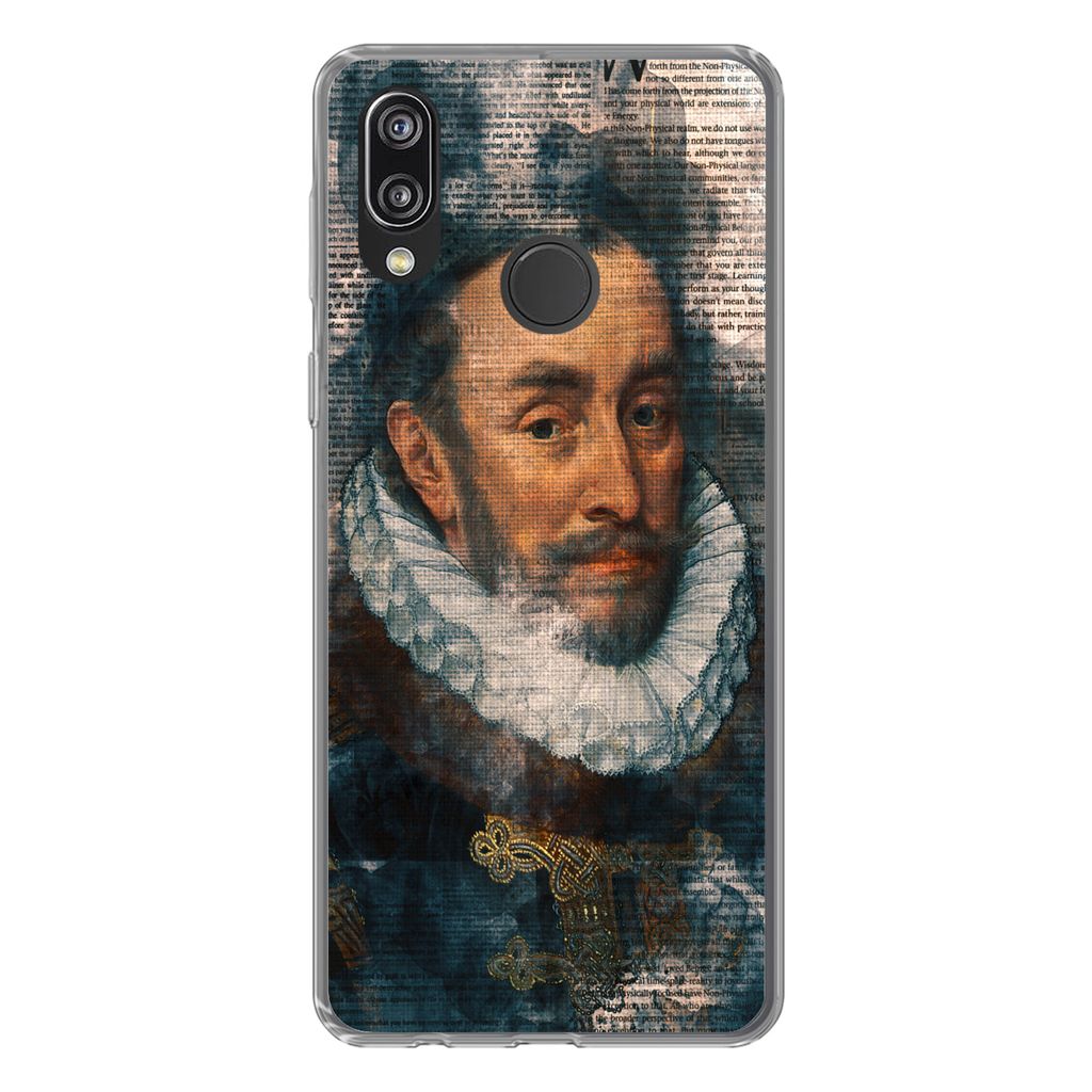 MuchoWow Handyhülle Schutzhülle Hülle für Huawei P20 Lite (2020) Kunst - Aquarelle - Alte Meister Silikon Softcase Handy Hülle - Kartenhalter
