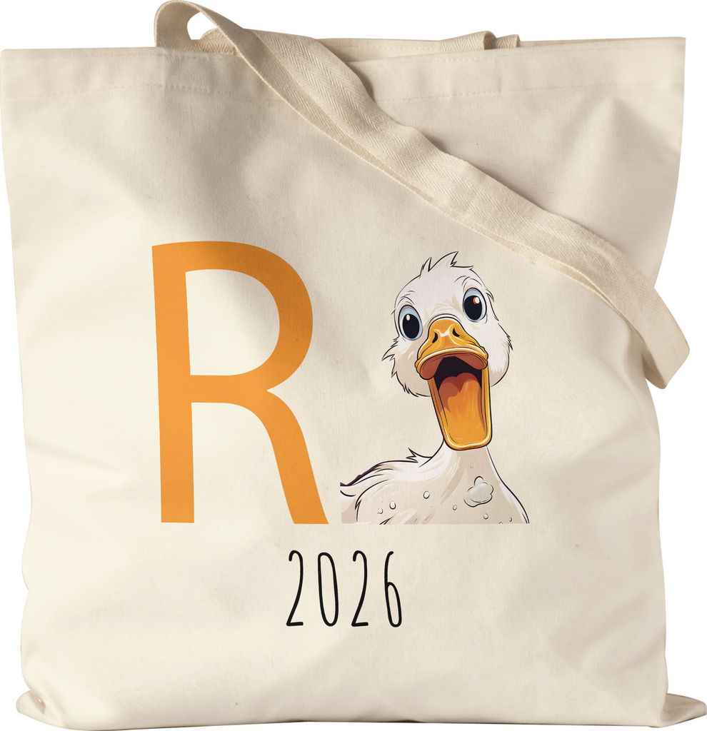 R Ente 2026 Jutebeutel Rente Geschenk Ruhestand Humor Produktbild 