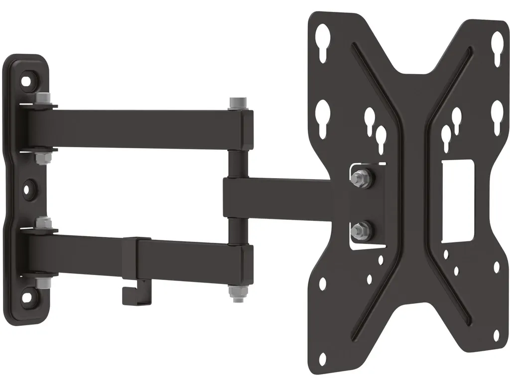 Support TV Mural Articulé pour Écran 19 à 42 Pouces Charge Max 30kg Noir