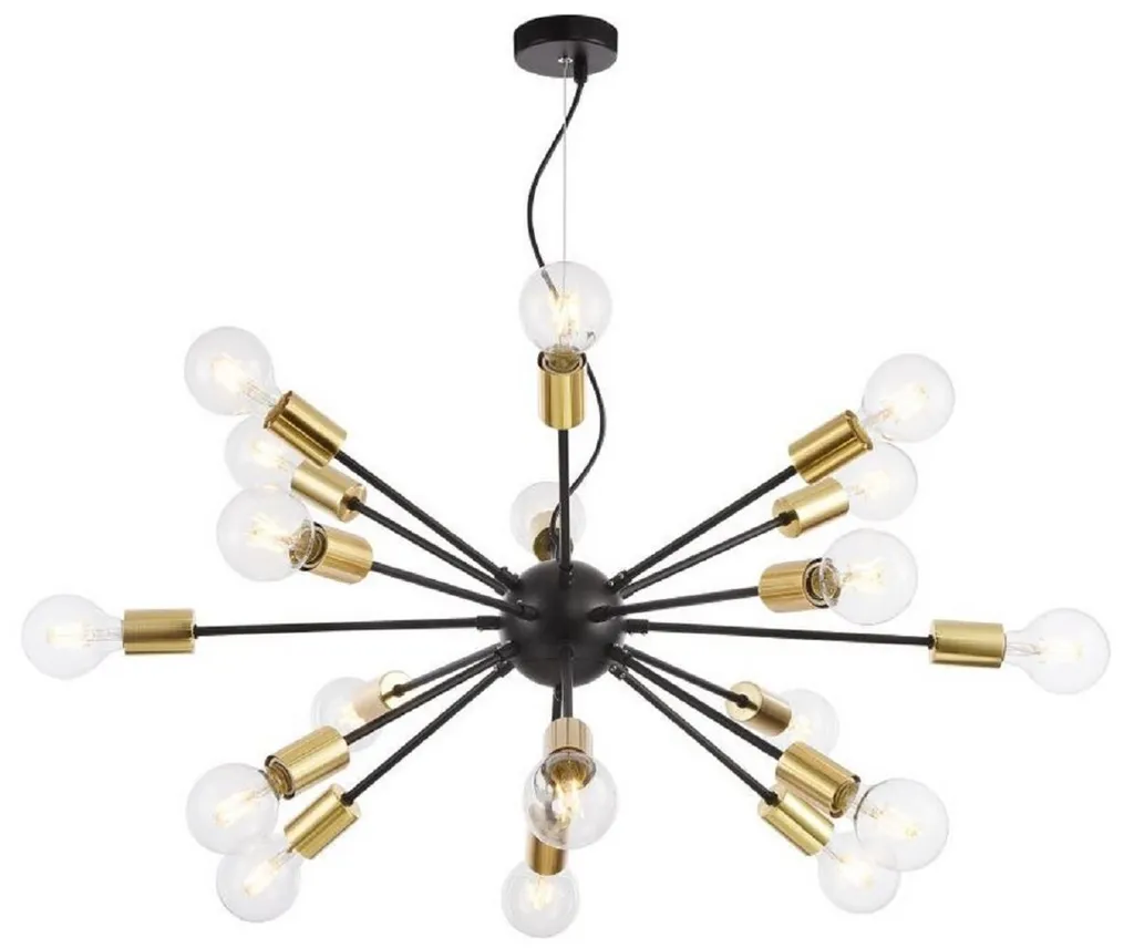 Suspension de Luxe Ø98cm Finition Laiton Brossé - Luminaire Haut de Gamme