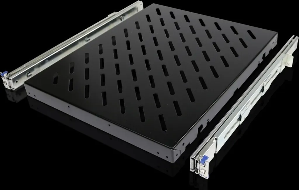 Tablette extensible 1U Rittal TS IT profondeur 400-600mm charge 50kg
