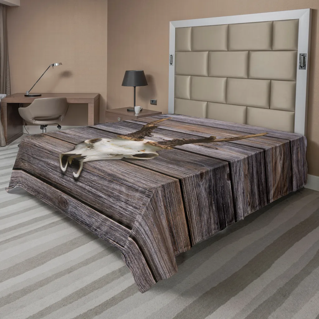 Drap Plat Anti-Plis Bois de Cerf Rustique pour une Chambre Cosy 244cm