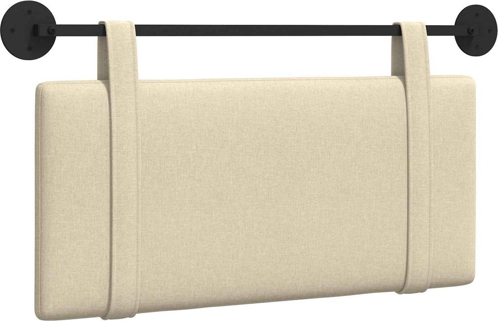 Hängevorderseite Wandmontiert Uni Creme 100 x 55 x 5 cm Stoff